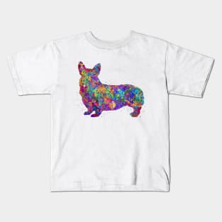 Pembroke Welsh Corgi dog watercolor Kids T-Shirt